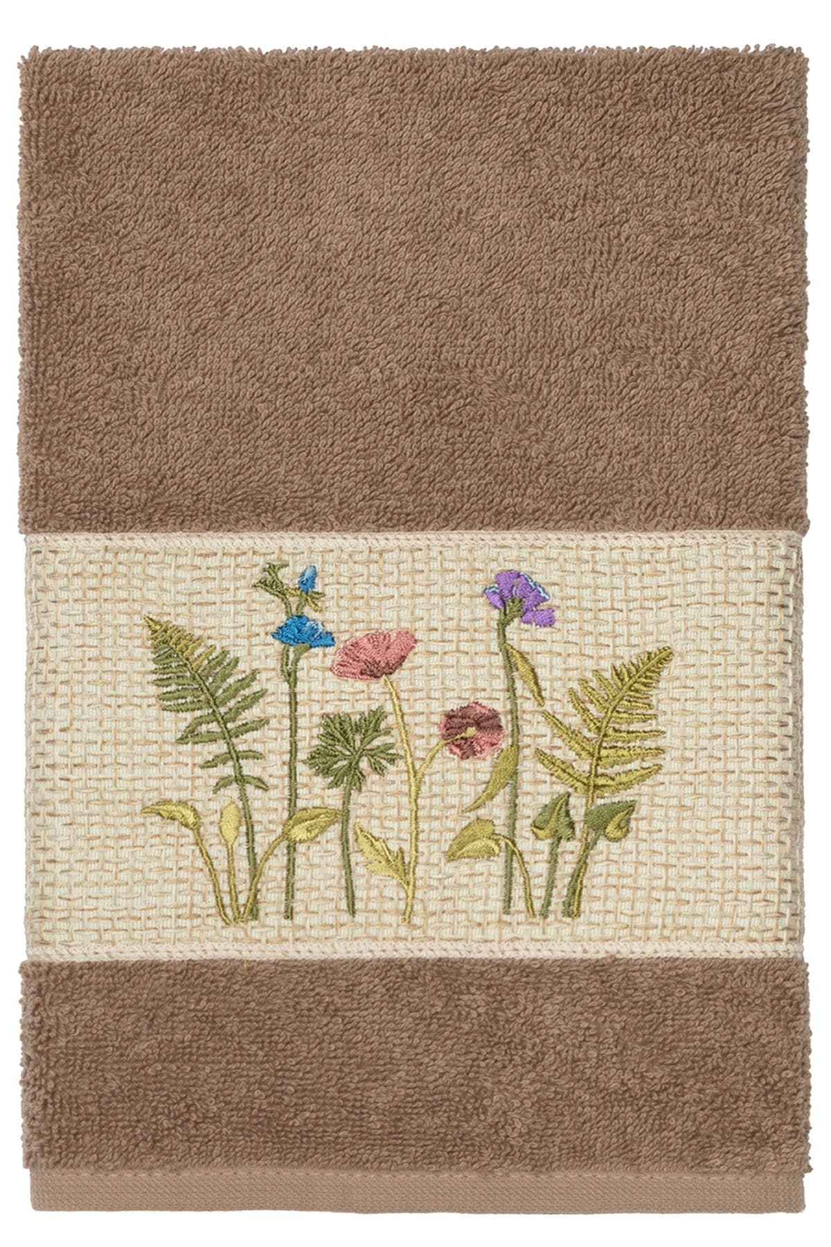 Linum Home Textiles Serenity 3Pc Embellished Towel Set Latte Linum Home Textiles Serenity 3Pc Embellished Towel Set Latte